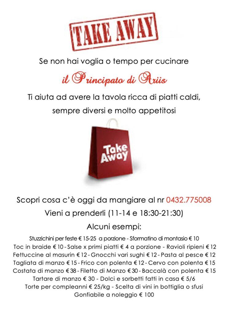 take away 2023 - Ristorante Ariis 2